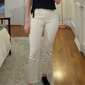 Madewell White Stovepipe Jeans